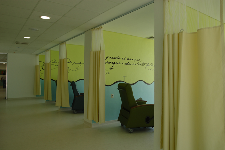 Área de quimioterapia adultos Centro Estatal de Oncología de Campeche.