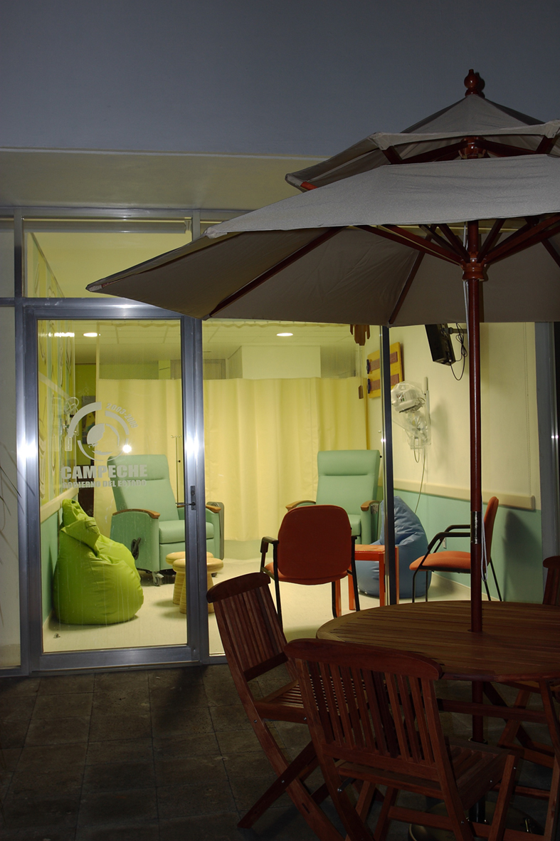 Área de quimioterapia pediátrica Centro Estatal de Oncología de Campeche.