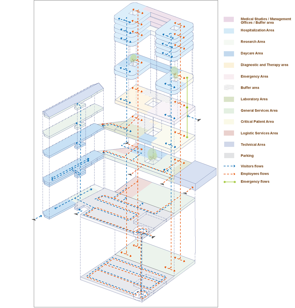 Distribución funcional | Visualización de Design&Health Lab, Politecnico di Milano 