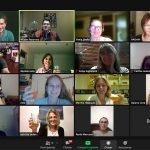 El brindis en el fin del curso, registrado en el zoom