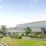 Vista del acceso principal del Tercer Hospital de Málaga