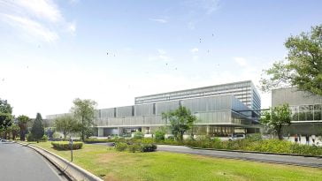 Vista del acceso principal del Tercer Hospital de Málaga