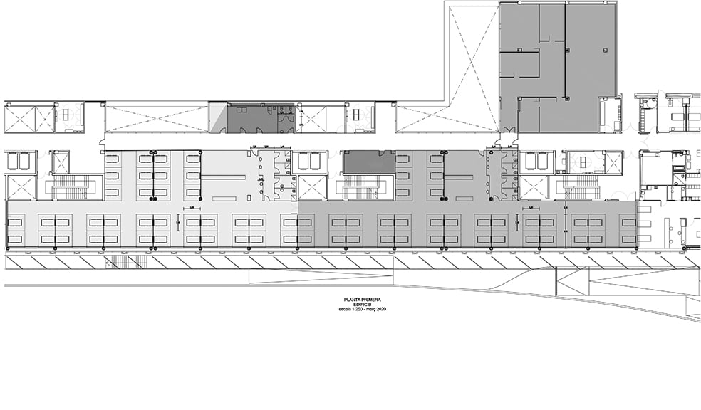 Plano transformación planta primera