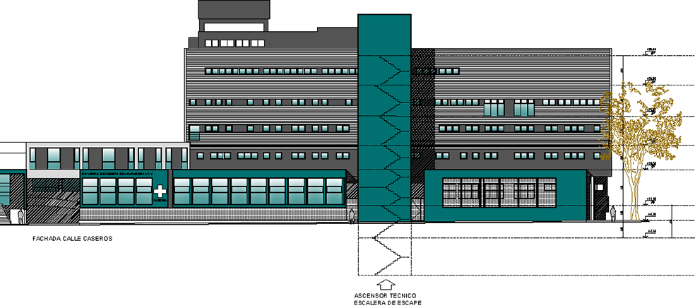 Fachada de la renovación propuesta desde el nuevo Plan Maestro