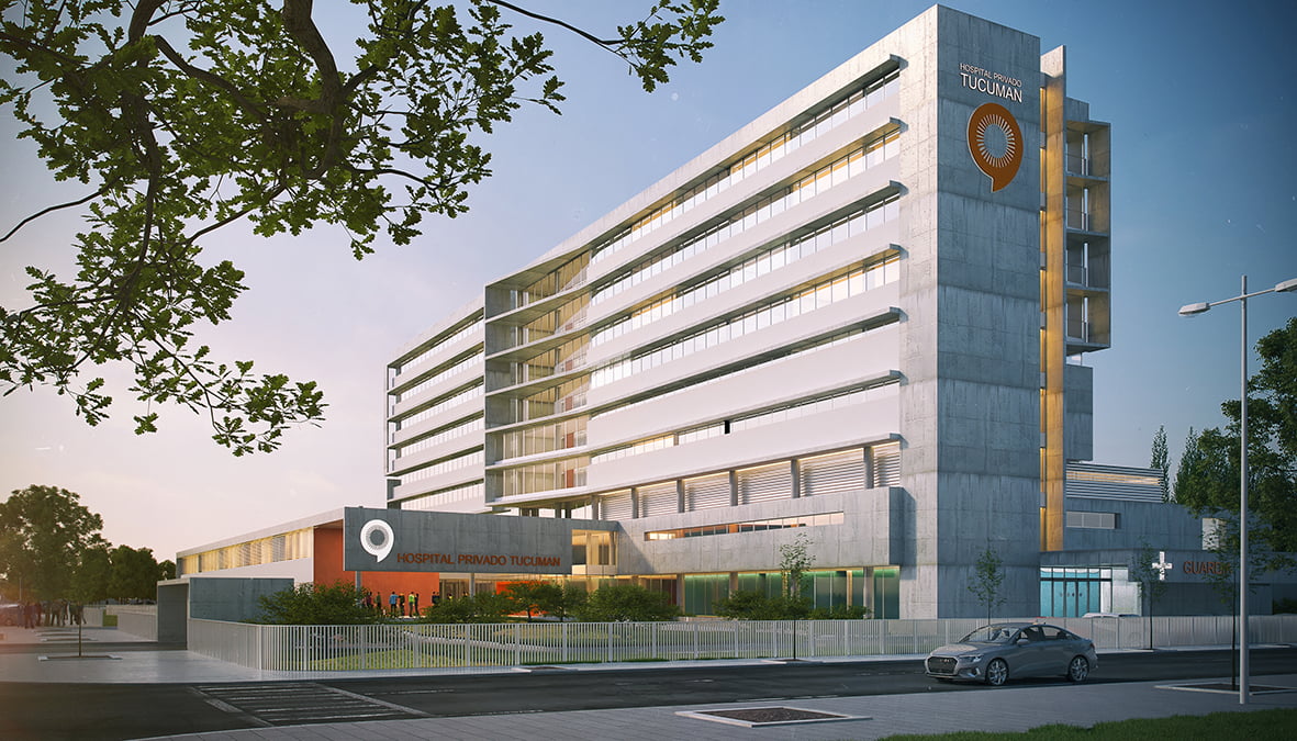 Imágenes a nivel peatonal del proyecto que propone un polo de desarrollo médico-científico de vanguardia