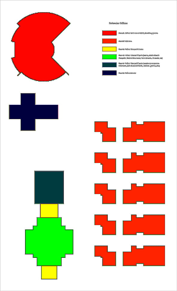 Geriátrico 21, plantas y referencias de colores