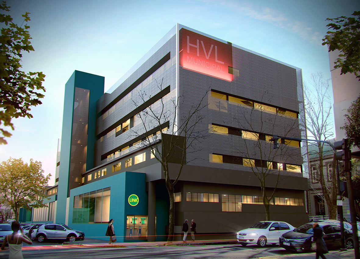 vImagen arquitectónica propuesta para el Hospital Municipal de Vicente López