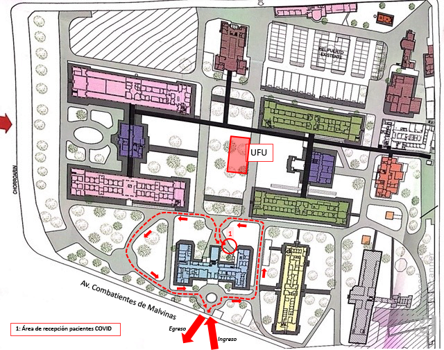 Esquema de organización del pabellón