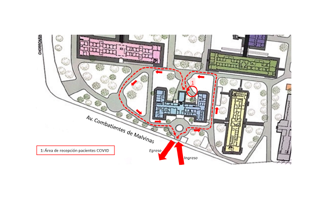 Esquema de organización del pabellón