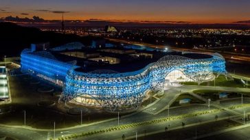 Vista aérea nocturna