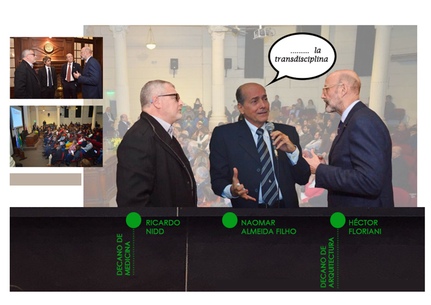La “foto de la transdisciplina” (fotoshop). Precongreso de ALAMES -Asociación Latinoamericana de Medicina Social-. Universidad Nacional de Rosario. 6/7/2018.