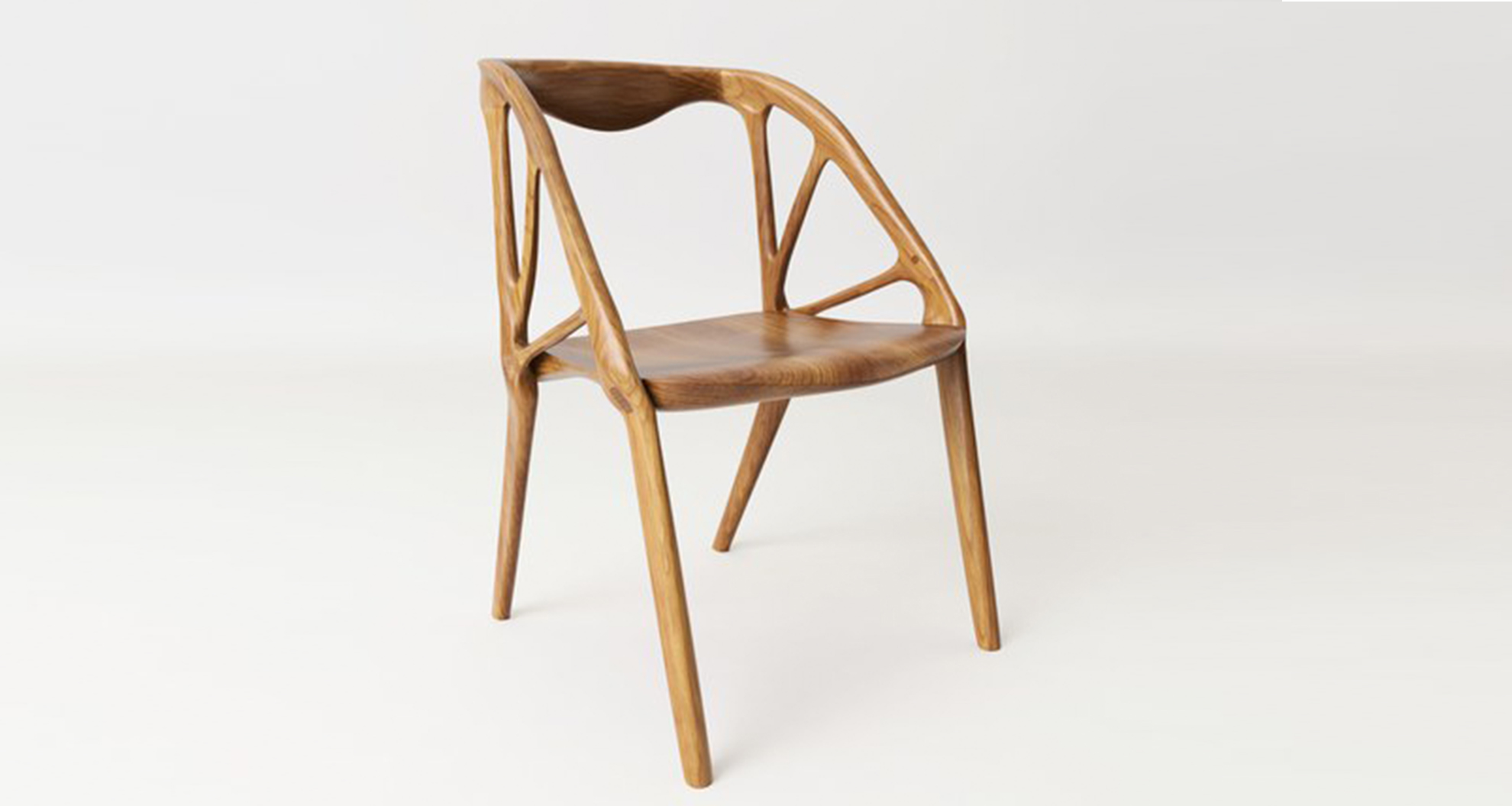 Silla Elbo construida en madera. 