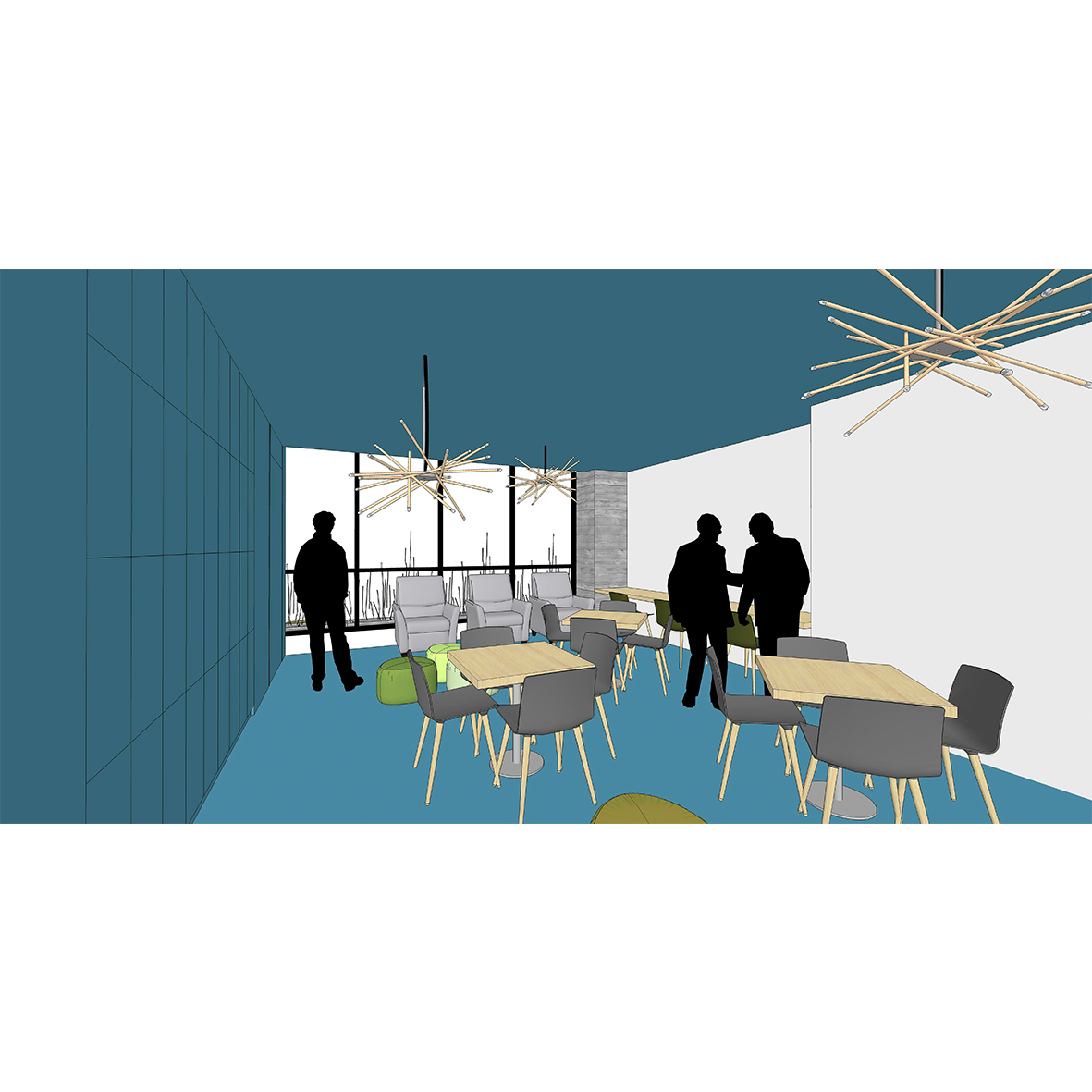 Bienestar azul, imagen ilustrativa tridimensional etapa de proyecto. (Derecha)