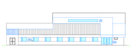 Vista Fachada Principal con adaptaciones para Zona BioAmbiental VI. Muy Frío. Fuente: Elaboración Propia.