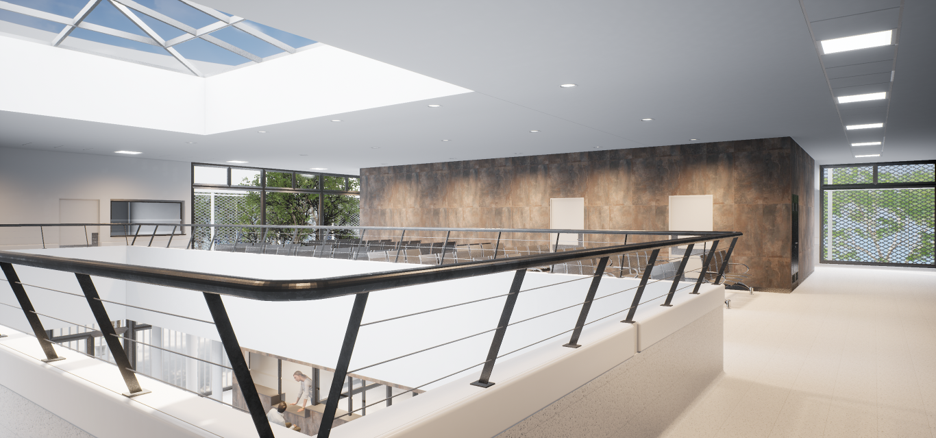 Sala de espera de pacientes en primer piso