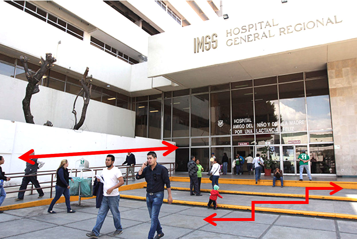 Accesibilidad universal: una rampa completa evita la discriminación y permite la seguridad en el escape evitando posible traspiés