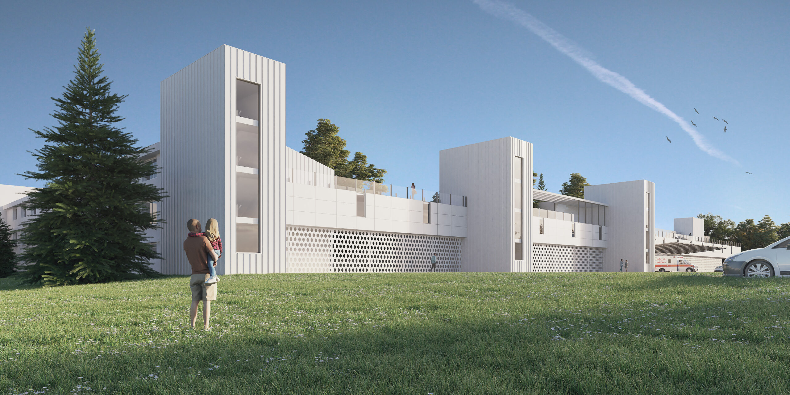 3D exterior circulación vertical