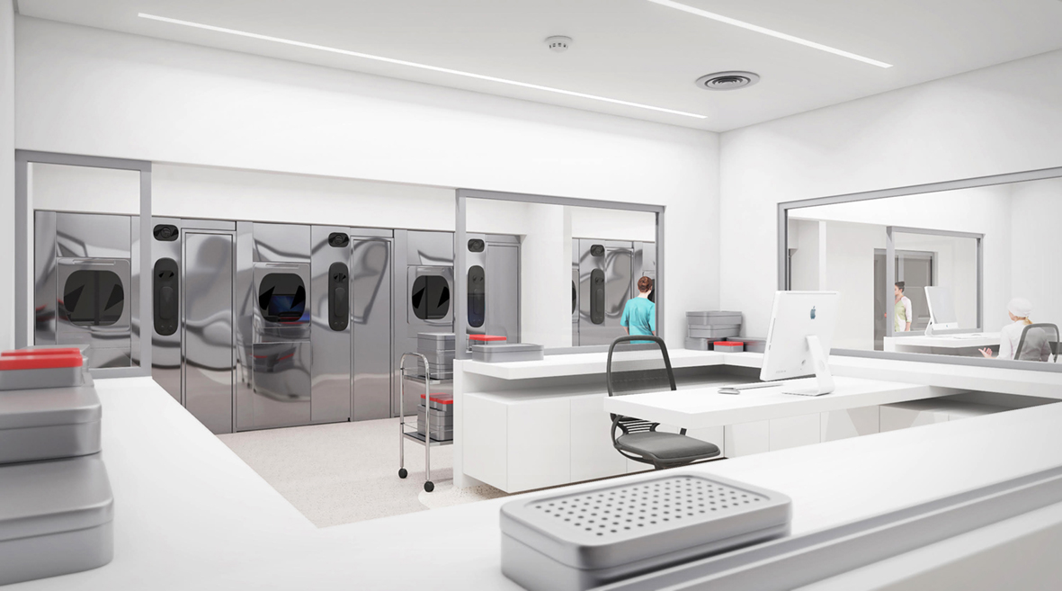 3D interior central esterilización