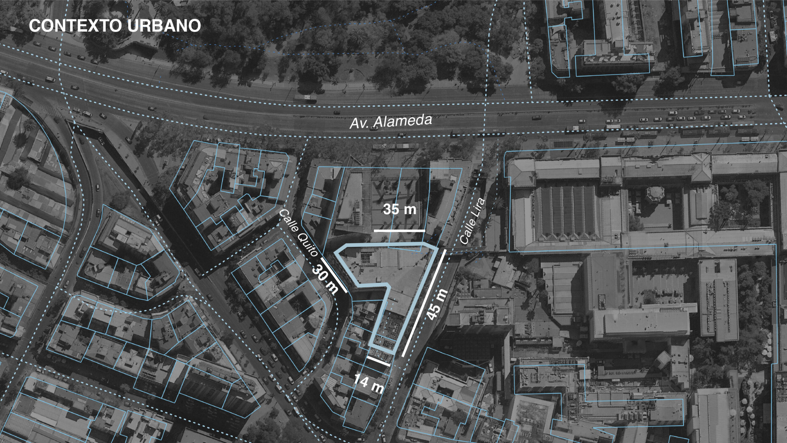 Sitio del proyecto y su contexto urbano. Comuna de Santiago Centro