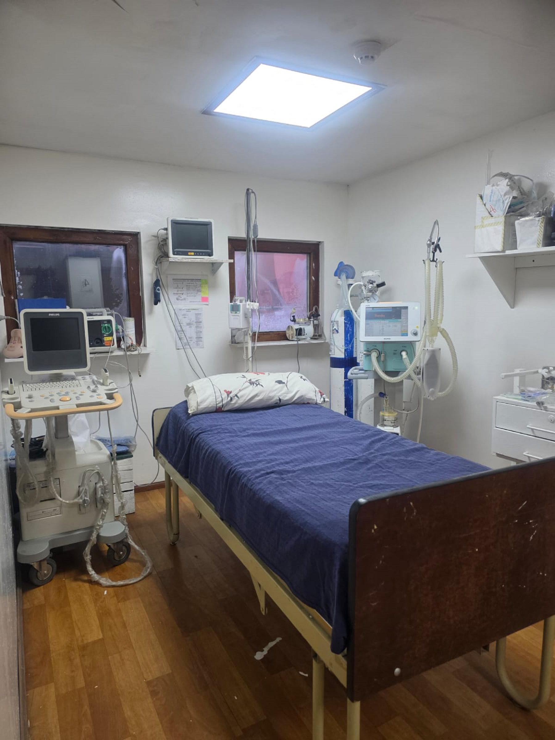 Sala de internación Base Antártica Marambio