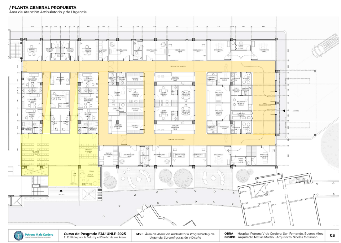 TFM3. Diseño del área de urgencia. Arq. Matías Martín – Arq. Nicolás Mossman. Cohorte 2025.